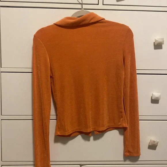 Princess Polly Orange button up shirt - Picture 3 of 3